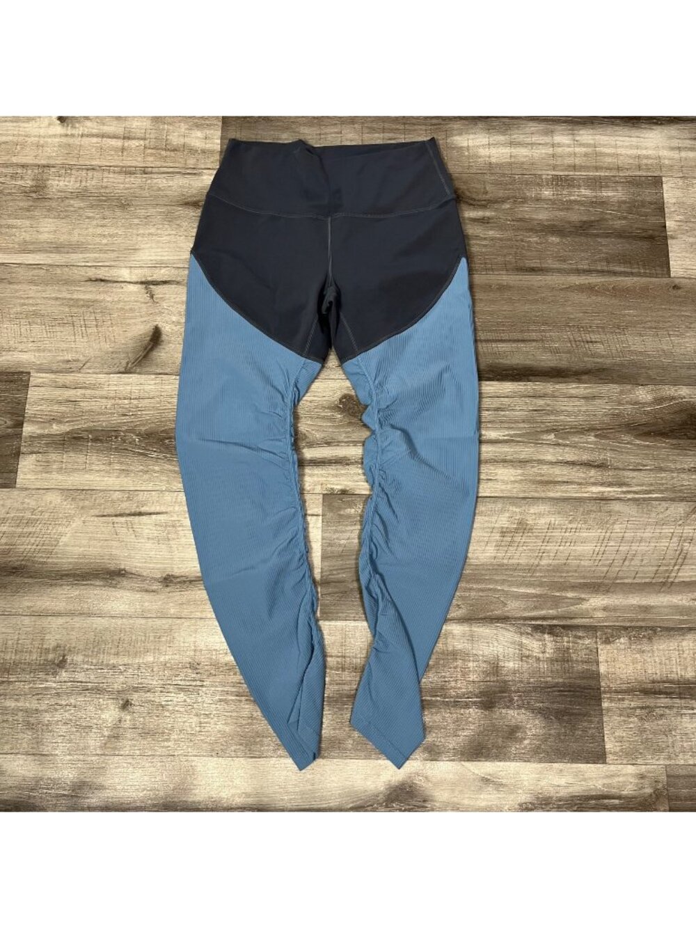 Zyia Athletic Storm Parallel Luxe High Rise Yoga Pants Grey Blue Women’s Size M